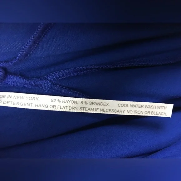 Nadia Tadd Royal Blue Faux Wrap Midi Dress Size S - Picture 10 of 11